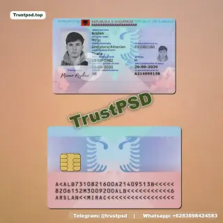 Albania ID Card PSD Template
